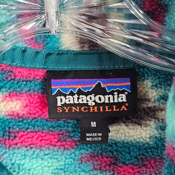 Patagonia Snap-T Southwestern Aztec Pattern Women's M Fleece Zip Jacket 25455 - Picture 7 of 10